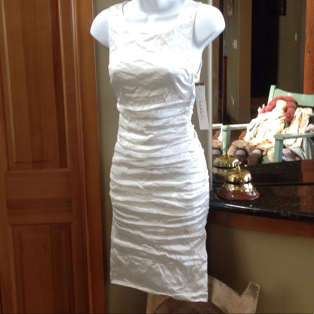 Nicole Miller White Midi Dress